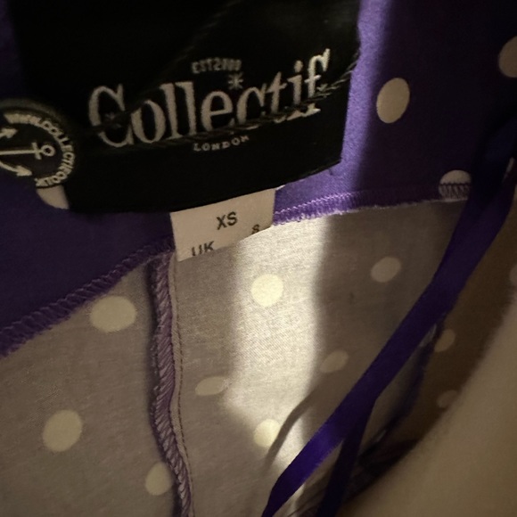 Collectif Mainline Hepburn Pretty Polka Dot Pencil Dress - Picture 8 of 8